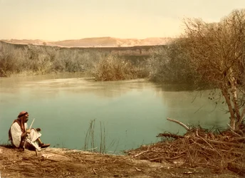 The Jordan River looking East towards Transjordan